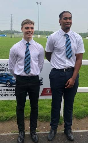 Year 12 students, Max Campbell and Sai Kama, represent Kent at rugby