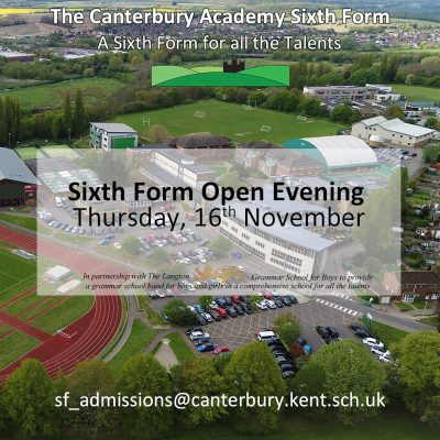 Sixth Form Open Evening 16 November 2023